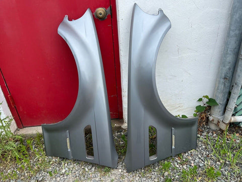 01-06 BMW E46 M3 Fenders Pair Silver Grey Gray