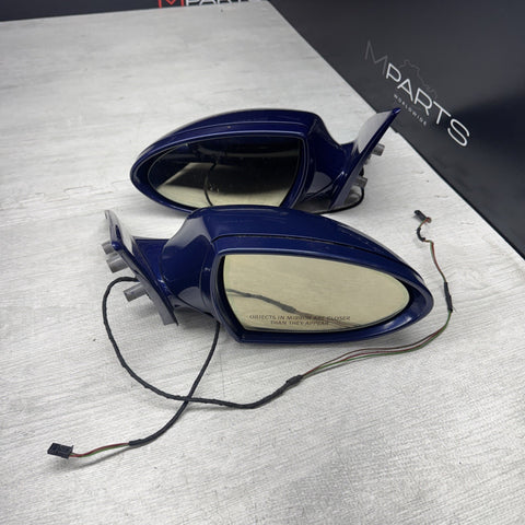 2006-2008 BMW E63 E64 M6 Door Mirrors Set Interlagos Blue *Notes*