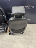 91-99 BMW E36 M3 SPORT SEDAN FRONT MANUAL BLACK LEATHER SEAT PAIR OEM *Notes*