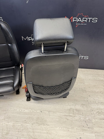 91-99 BMW E36 M3 SPORT SEDAN FRONT MANUAL BLACK LEATHER SEAT PAIR OEM *Notes*