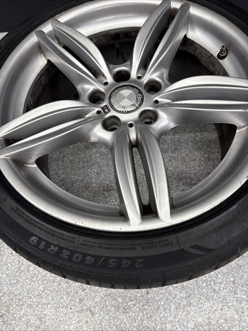 OEM BMW F10 F13 Front Wheel Rim 19x8.5 ET33 M Double Spoke Style 351 Silver