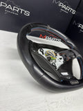 BMW 08-13 E90 E92 E93 M3 Manual Flatbottom Steering Wheel Leather Rewrapped