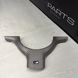 OEM 01-06 BMW E46 M3 Lower Steering Wheel Trim Cover Plate Wrapped Grey
