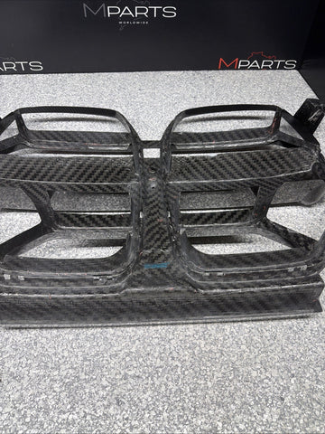 NEW 21-26 BMW G80 G82 G83 M3 M4 REAL CARBON FIBER CSL STYLE NOSE GRILL GRILLE