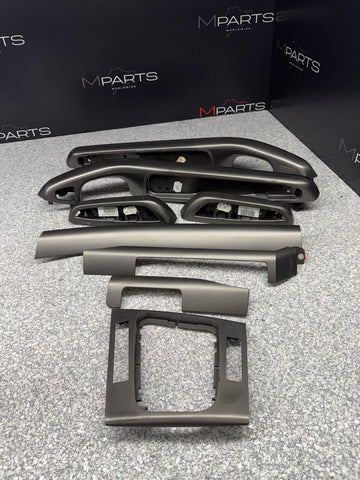 01-06 BMW E46 M3 Convertible Interior Armrests Trim Set Titan Shadow *Notes*