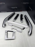 01-06 BMW E46 M3 Coupe Interior Armrests Trim Set Brushed Aluminum *Tab