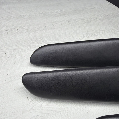 01-06 BMW E46 M3 Convertible Door Upper Arm Rest Armrest Pads Black