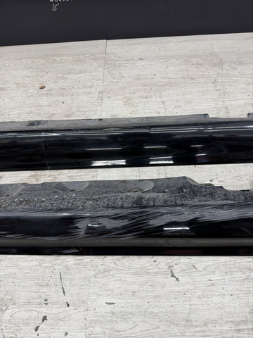 01-06 BMW E46 M3 Rocker Panel Side Skirts OEM Carbon Black *Scratches*
