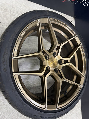 Rohana RFX11 5x120 19x9.5 19x11 Brushed Bronze Rims Wheels Set