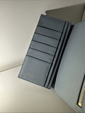 NEW Christian Dior Saddle Flap Card Wallet/Holder Goatskin Cloud Blue