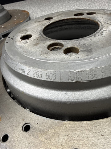OEM / REFURBISHED 08-13 BMW E90 E92 E93 M3 Rear Brakes Rotors 2283803 2283804