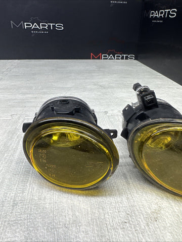 01-06 BMW E46 M3 00-03 E39 M5 Left Right Fog Lights Foglight Non Fluted Yellow