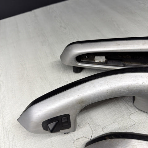 01-06 BMW E46 M3 Convertible Interior Armrests Trim Set Brushed Aluminum