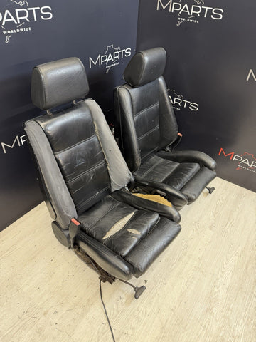 1983-1993 BMW E30 318i 320i 323i 325i Sport Seat Set Black Leather *Notes*