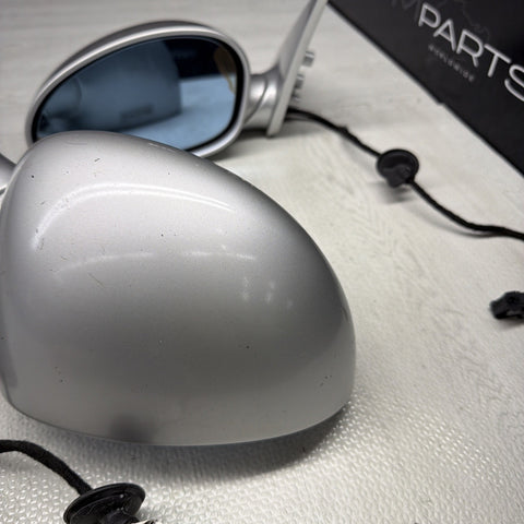 01-06 BMW E46 M3 Side View Door Mirrors Pair Titanium Silver *Notes*