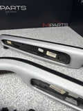 01-06 BMW E46 M3 Brushed Aluminum/Black Door Trim Armrests Front Rear Coupe