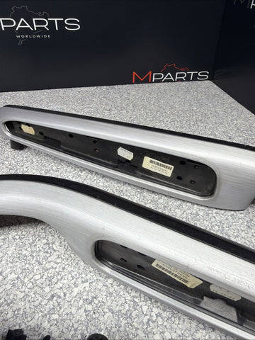 01-06 BMW E46 M3 Brushed Aluminum/Black Door Trim Armrests Front Rear Coupe