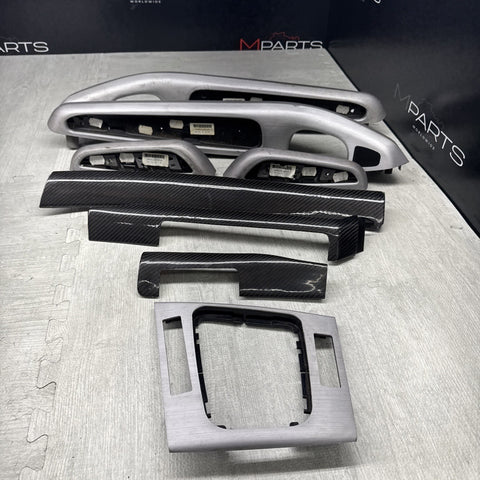01-06 BMW E46 M3 Convertible Interior Armrests Trim Set Brushed Aluminum *Notes*