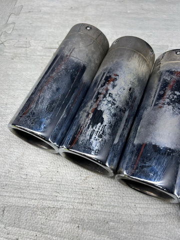 08-13 OEM BMW E92 E93 M3 S65 Rear Exhaust Quad Muffler Tips (4)