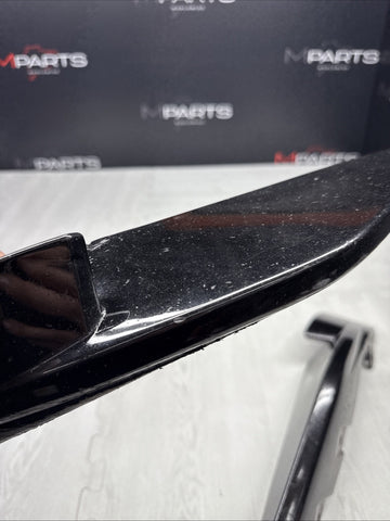 OEM BMW 21-26 G80 G82 G83 M3 M4 Front Bumper Splitters Gloss Black *Rock Chips