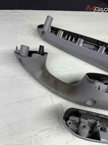 01-06 BMW E46 M3 Convertible Interior Armrests Trim Set Brushed Aluminum *Tabs