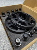 NEW 15mm 5x112 66.56mm Wheel Spacer Spacers Black Bolts