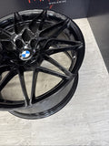 15-20 BMW F80 F82 F83 M3 M4 666M 20” Rear OEM Wheel Rim Gloss Black 20x10