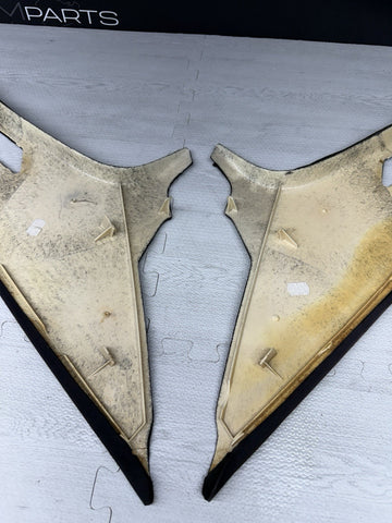 94-99 BMW E36 318I 323I 325I M3 COUPE REAR C PILLAR PILLARS TRIMS BLACK *CRACKS