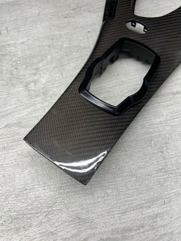 09-13 BMW E90 E92 M3 DCT CIC LEATHER CENTER CONSOLE TRIM 7903962 CARBON FIBER