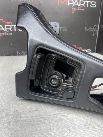 Black Leather Center Console Trim 13-16 BMW F06 M6