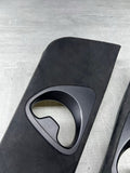BMW 06-10 E63 645 650 M6 Coupe B Pillar Trims Covers Panels Alcantara Set OEM
