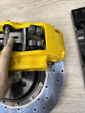NEW 01-06 BMW E46 M3 BREMBO Big Brake Kit Yellow Calipers Rotors Set Plug Play
