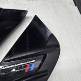 BMW 21-26 G80 M3 COMPETITION LEFT RIGHT FENDER GRILLS GRILLE BADGE BLACK