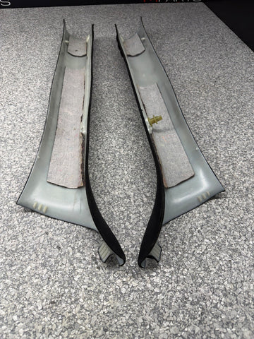 01-06 BMW E46 M3 Coupe Front A Pillars Black Original OEM Pair *Notes*