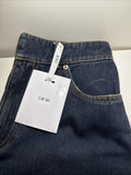 NEW Christian Dior Cotton Denim Flare Pants Blue Size 38