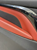 15-20 BMW F82 F83 M4 Front Right Passenger Leather Door Card Panel Sahkir Orange