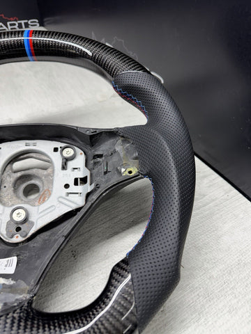 08-13 BMW E90 E92 E93 M3 OHC Carbon fiber Steering Wheel Tri Stitched Manual