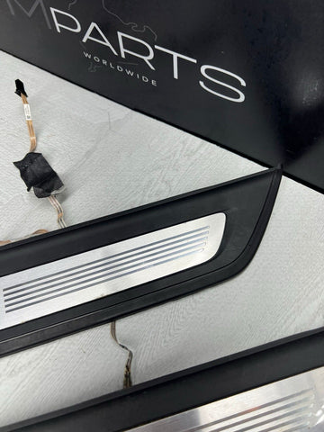 18-23 OEM BMW F90 M5 Door Sills Illuminated Covers Trims Scuff Plates SET