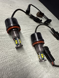 2x H8 White LED Angel Eyes Halo Ring Bulbs For BMW E90 E92 E93 E60 E61 X5 X6 Z4