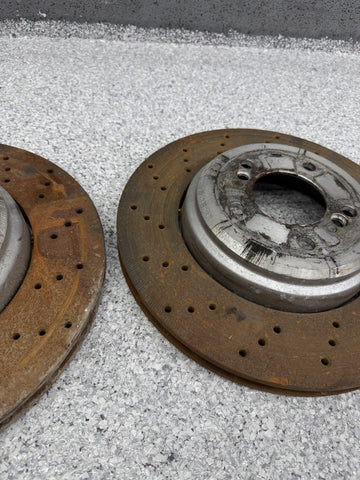 08-13 BMW E90 E92 E93 M3 Rear Brakes Rotors 2283803 2283804