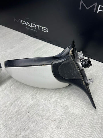08-13 BMW E92 E93 M3 Left Right Fold Mirrors Matte Black / Alpine White