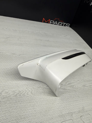 21-26 BMW G80 M3 Sedan Front Left Side Mirror Cap Cover + Light Alpine White