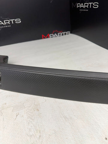 08-13 BMW E92 E93 M3 Carbon Leather Interior Dashboard Strip Panel Trim OEM