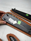 01-06 BMW E46 M3 Convertible Door Upper Arm Rest Armrest Pads Cinnamon