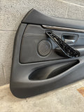 15-20 BMW F82 F83 M4 S55 Front Right Passenger Black Leather Door Card Panel