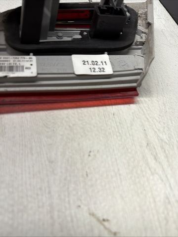 11-13 BMW E92 M3 Left Driver Inner Trunk Lid Tail Light OEM 7252779
