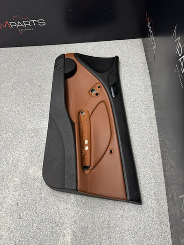 01-06 BMW E46 M3 FRONT RIGHT PASSENGER SIDE DOOR PANEL CARD CINNAMON OEM