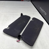 BMW E46 M3 01-06 Coupe Set Left Right Sun Visor Shade Black Pair OEM *Notes*