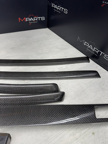 BMW E92 E93 M3 08-133 Carbon Fiber Interior  Console Panel Cover Trim Kit Set