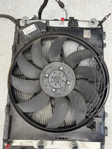 06-10 BMW E63 E64 M6 S85 ENGINE RADIATOR A/C CONDENSER OIL COOLER FAN ASSEMBLY